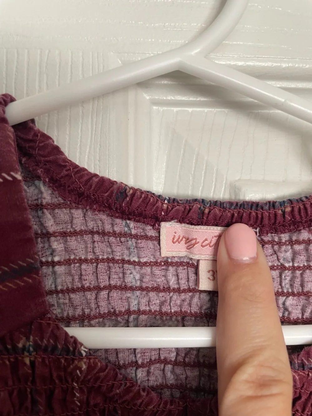 Ivy City Co 100% Cotton Girls Smocked Burgundy Plaid Dress with Ruffle Sleeves